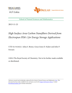 High Surface Area Carbon Nanofibers Derived from Electrospun