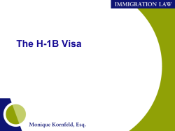 The H-1B Visa Concurrent Employment
