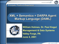 XML + Semantics = DARPA Agent Markup Language