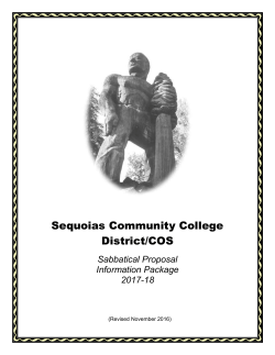 Sabbatical Leaves - College of the Sequoias