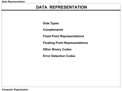 DATA REPRESENTATION
