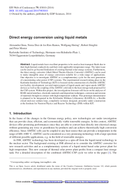 Direct energy conversion using liquid metals
