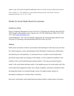 Models for Social Media-Based Governments