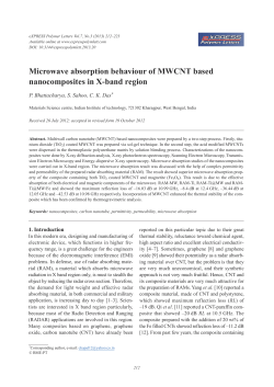 Microwave absorption behaviour of MWCNT based nanocomposites