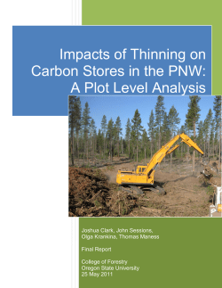 Impacts of Thinning on Carbon Stores in the PNW: A Plot Level