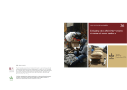 Evaluating value chain interventions: A review of