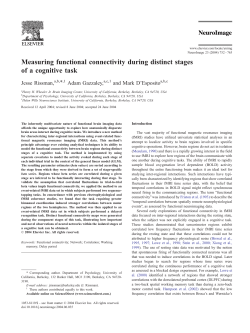 Measuring functional connectivity during distinct stages of a
