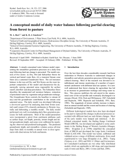 A conceptual model of daily water balance following partial clearing