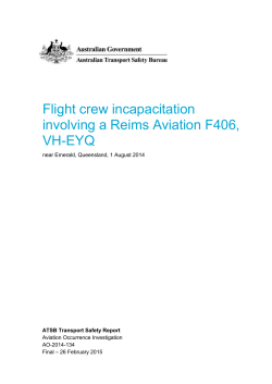 Flight crew incapacitation involving a Reims Aviation F406