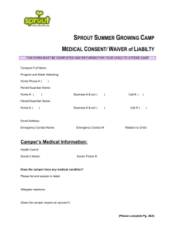 Medical Consent - Sprout Camp 2017 Registration is Open!