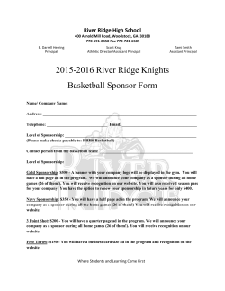 Sponsorship Form - Official Home of River Ridge Basketball