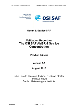The OSI SAF AMSR-2 Sea Ice Concentration