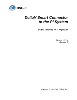 DeltaV Smart Connector to the PI System