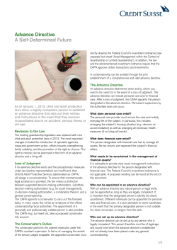 Advance Directive A Self