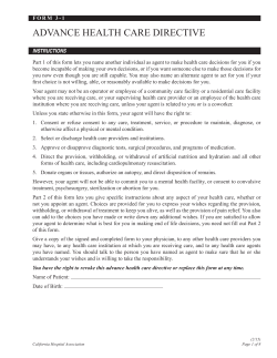 advance health care directive