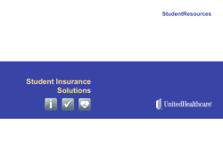 UnitedHealthcare StudentResources Value Proposition