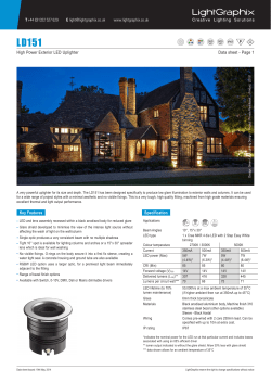 High Power Exterior LED Uplighter Data sheet - Page 1