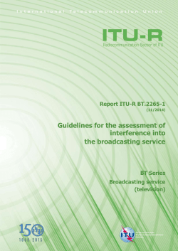 REPORT ITU-R BT.2265-1 - Guidelines for the assessment of