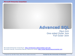 One-Sided Join - University of Arkansas