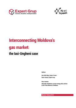Interconnecting Moldova`s gas market - Expert-Grup