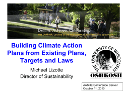 Climate Action Plan - University of Wisconsin Oshkosh