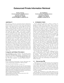 Outsourced Private Information Retrieval