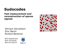 Multiscale Geometric Analysis - Rice ECE