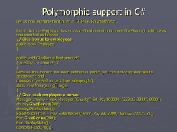 Polymorphic support in C