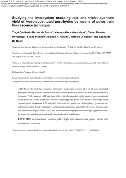 Studying the intersystem crossing rate and triplet quantum yield of
