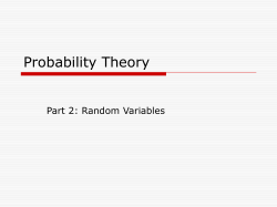 Probability Theory Recap