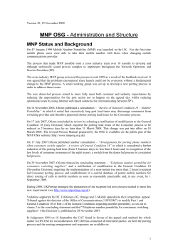 MNP OSG - Administration and Structure