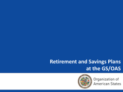 Retirement and Savings Plans distribution at the GS/OAS