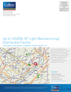 Up to 140,856 SF Light Manufacturing/ Distribution Facility