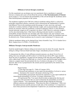 Diffusion of solvent..