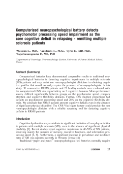 Computerized neuropsychological battery detects