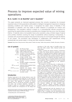 Process to improve expected value of mining operations