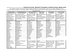 The cognitive domain of learning involves mental operations or