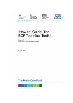 Outcomes and impact measurement