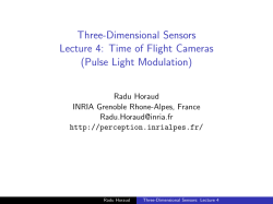 Time of Flight Cameras (Pulse Light Modulation)