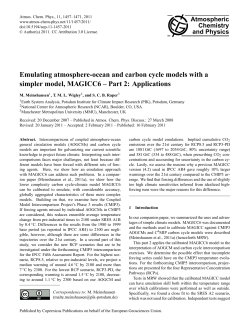 Emulating atmosphere-ocean and carbon cycle models with a