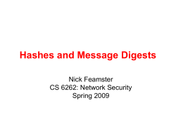 Hashes and Message Digests