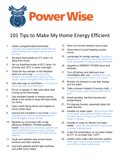 101 Tips to Make My Home Energy Efficient