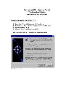 Pervasive 2000 wse install