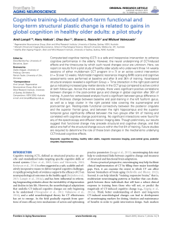 Cognitive training-induced short-term functional and long