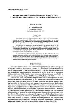 DETERMINING THE GERMINATION DATE OF WOODY PLANTS: A