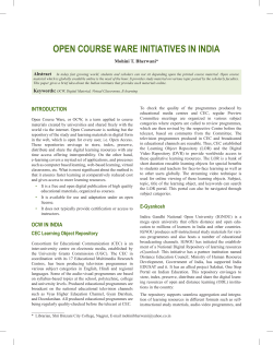 open course ware initiatives in india
