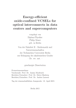 Energy-efficient oxide-confined VCSELs for optical