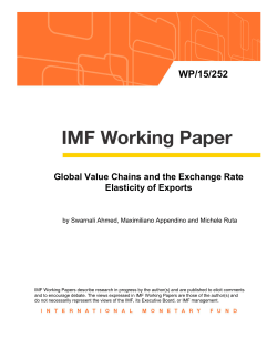 Global Value Chains and the Exchange Rate Elasticity of Exports