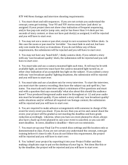 these production requirements