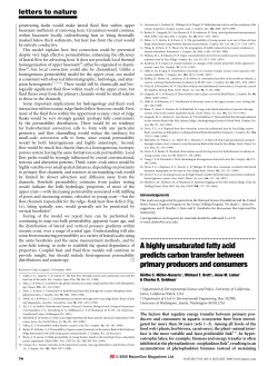 A highly unsaturated fatty acid predicts carbon transfer between